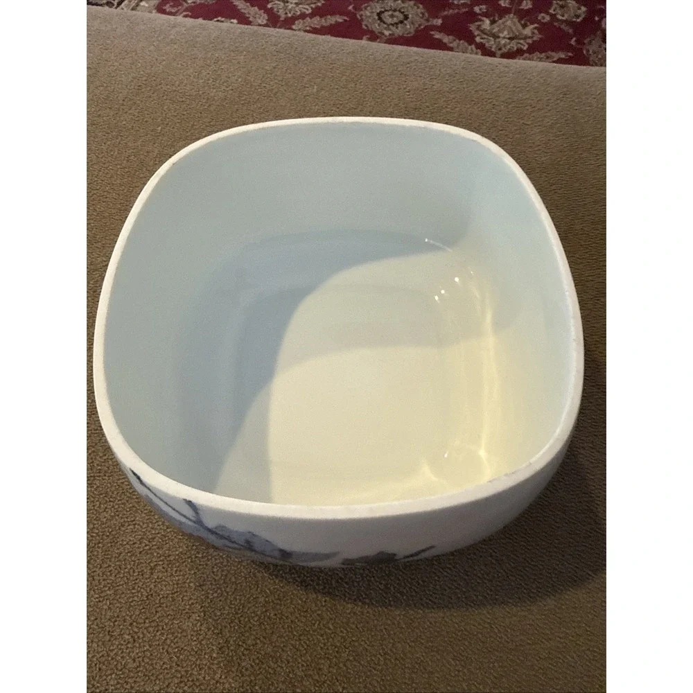 Dansk Magnolia Blue  2 Qt. Covered  Vegetable Bowl  7